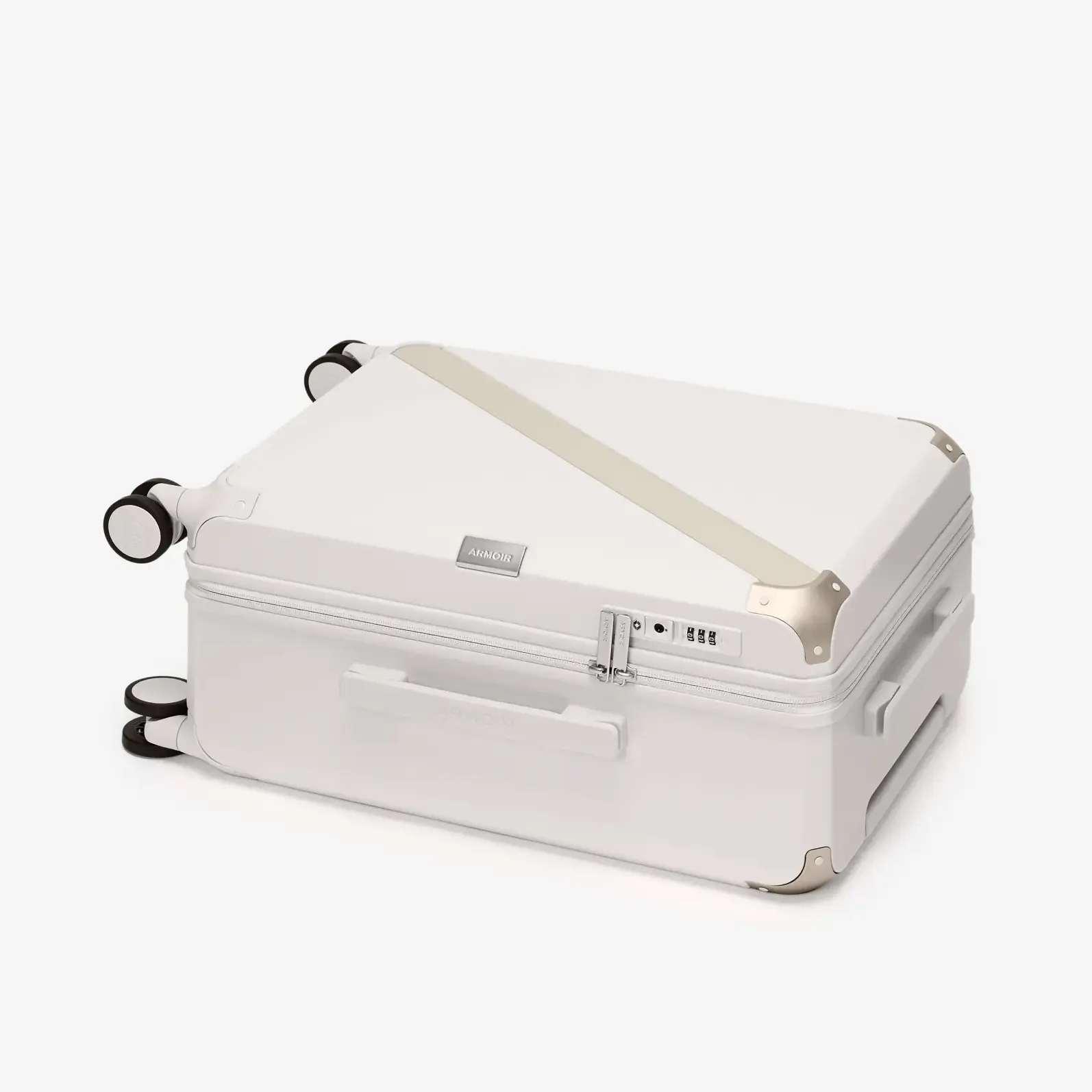 Beige cabin travel trunk, The Cabin Trunk Essential by Armoir, horizontal view