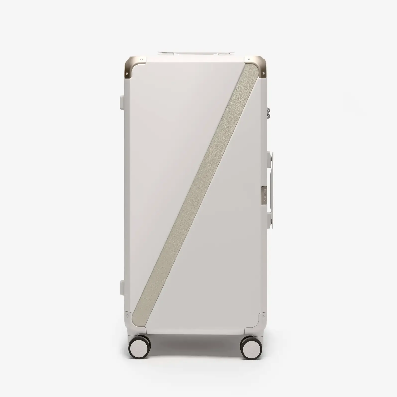 Beige checked luggage, The Large Trunk Essential by Armoir